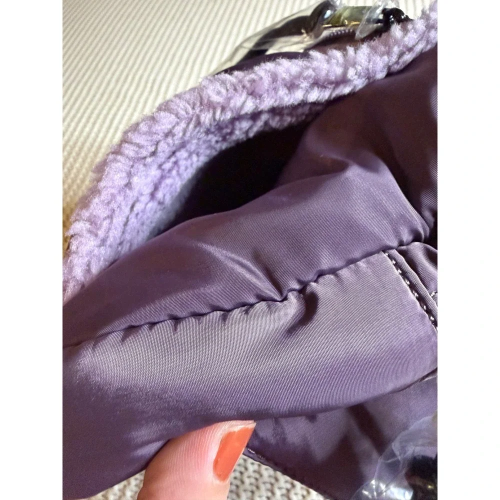 FP Movement Quilted Handwarmer Sling Bag Graphite Purple Puffy Crossbody NWT